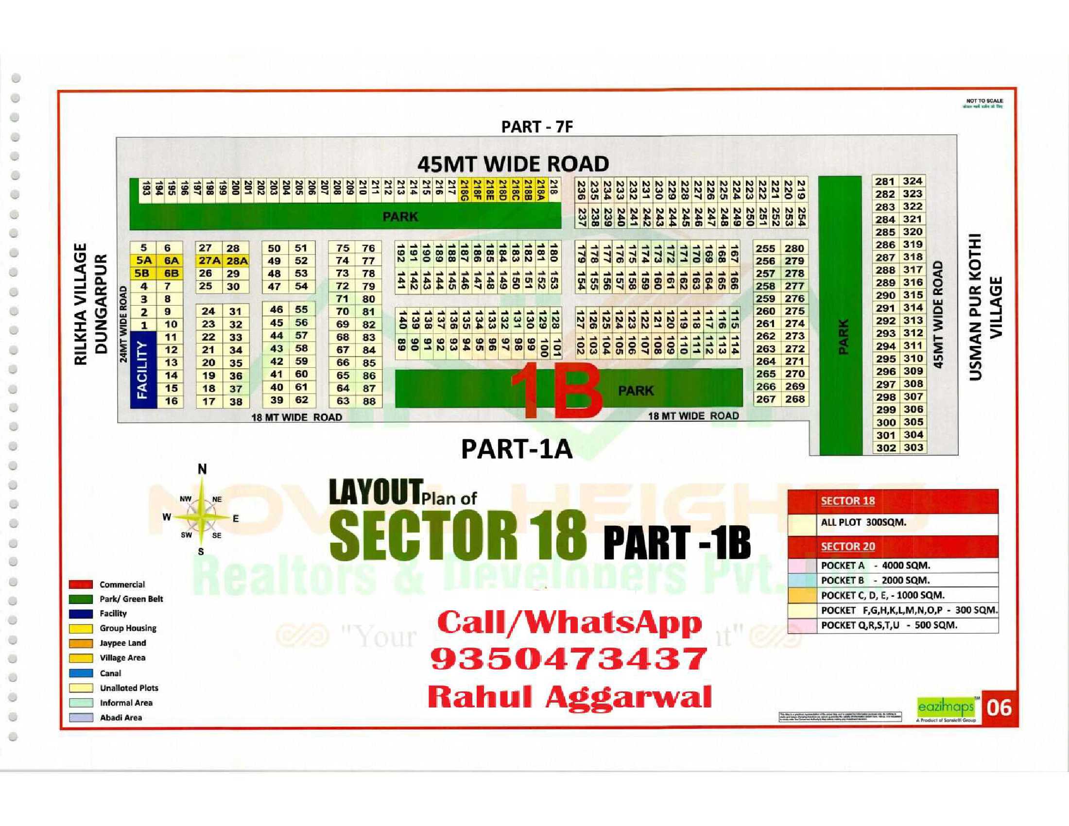 Sector 18 Pocket 1B Map