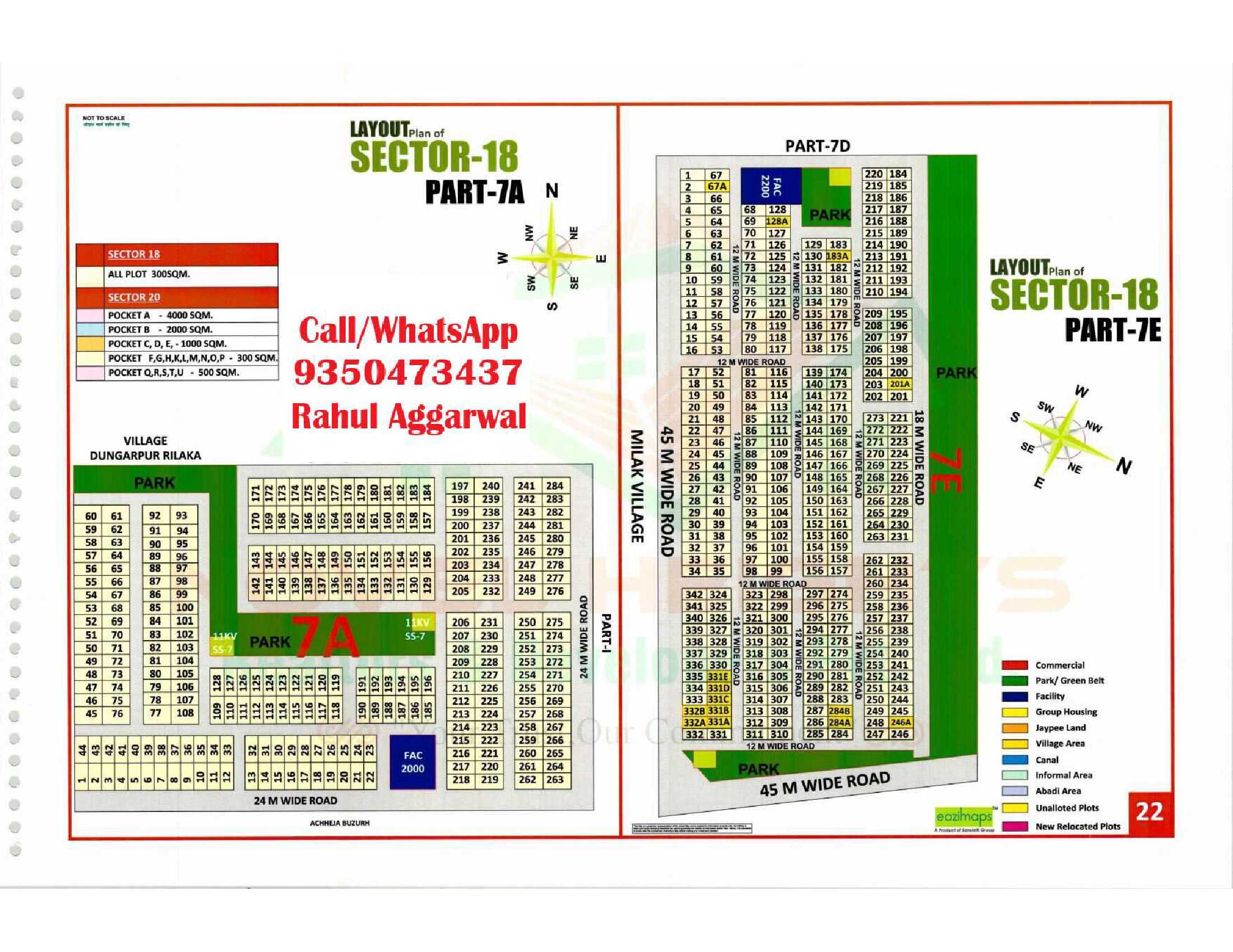Sector 18 Pocket 7A Map