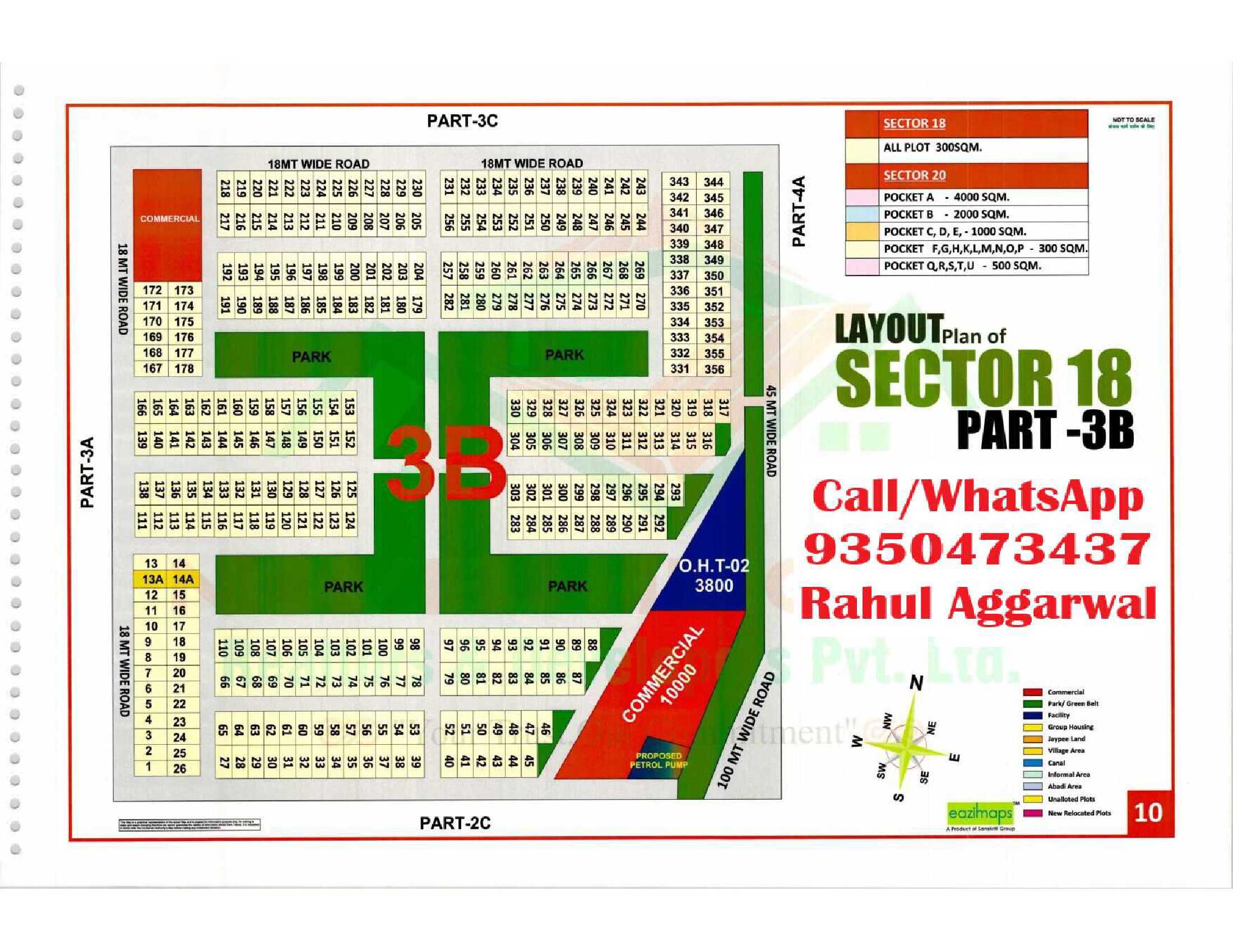 Sector 18 Pocket 3B Map