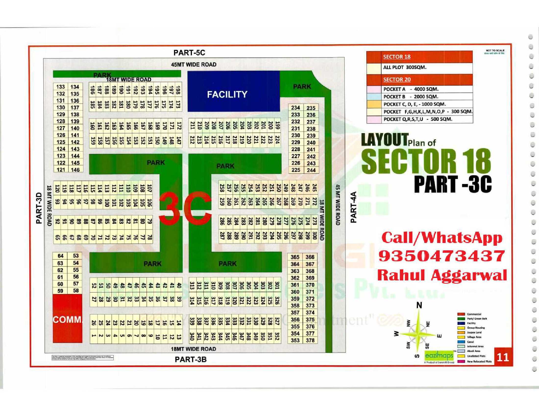 Sector 18 Pocket 3C Map