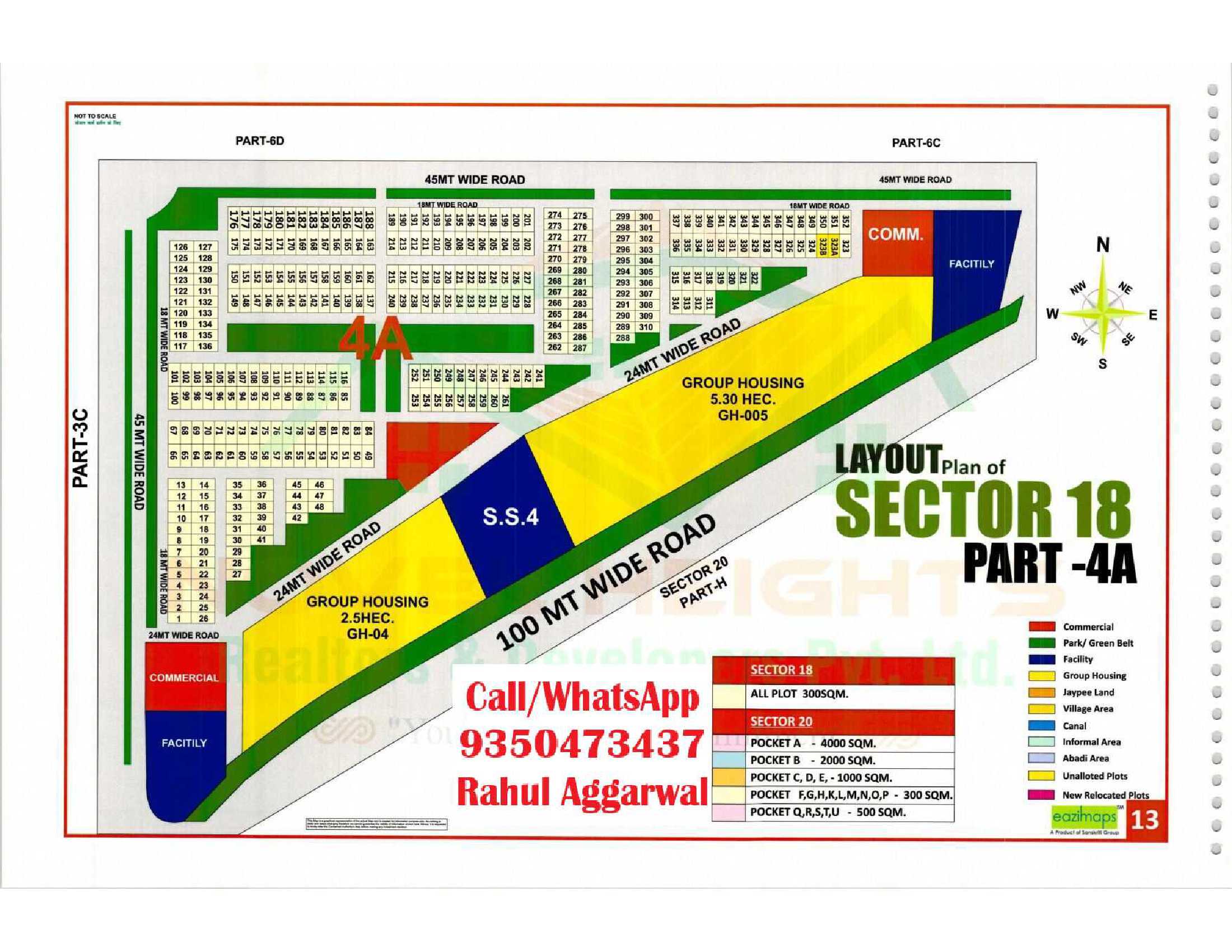 Sector 18 Pocket 4A Map