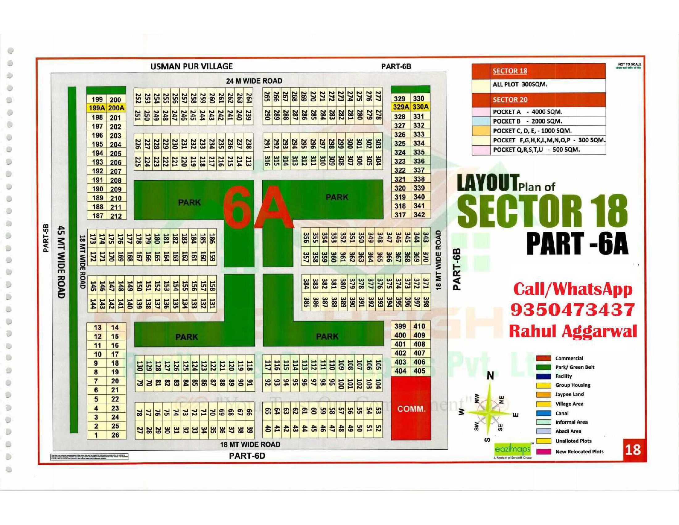 Sector 18 Pocket 6A Map