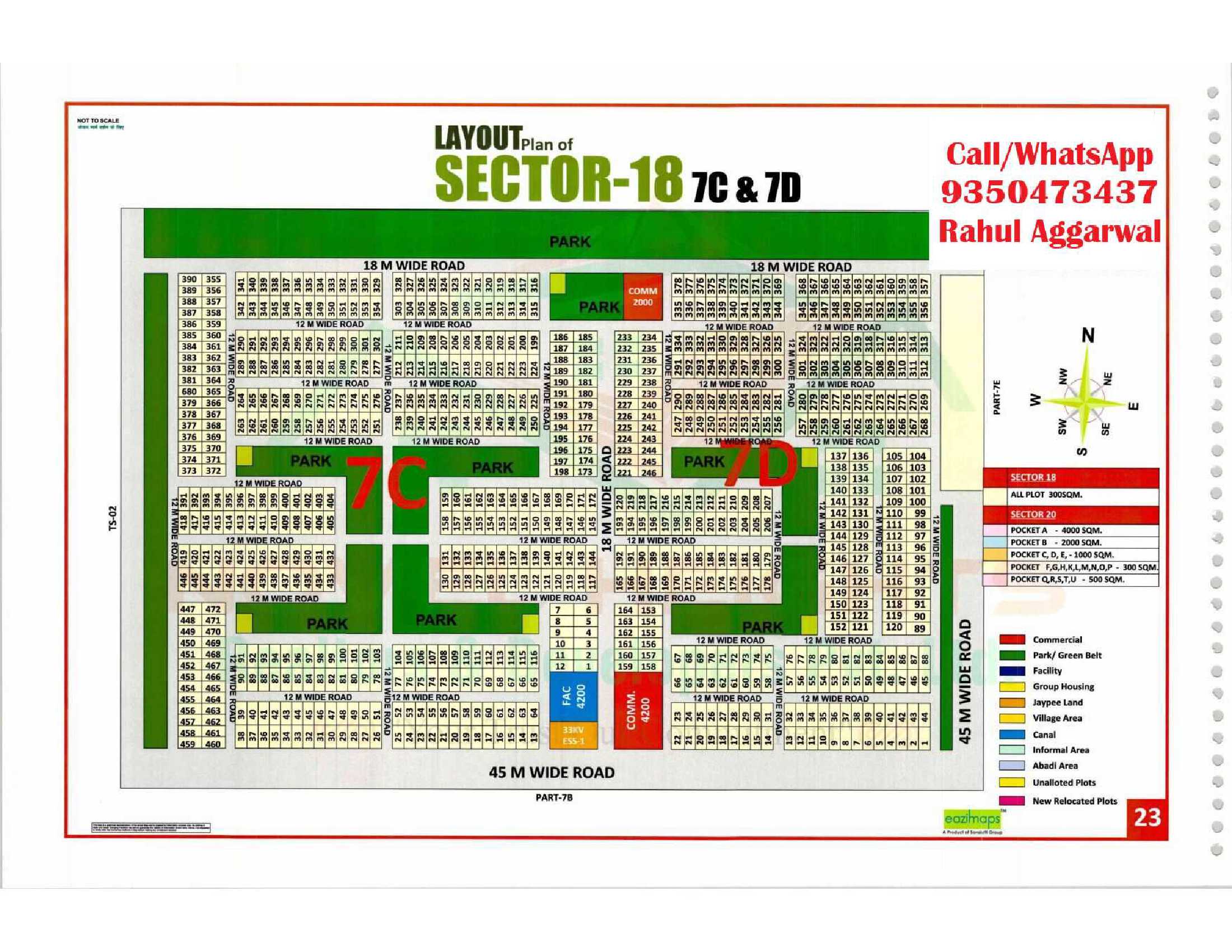 Sector 18 Pocket 7C & 7D Map