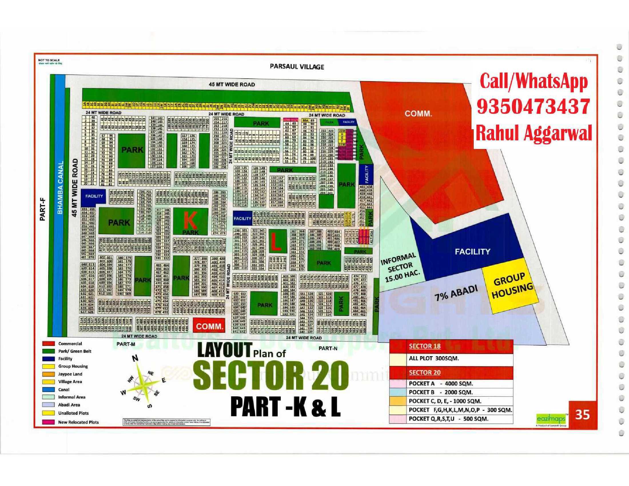 Sector 20 Pocket K & L Map